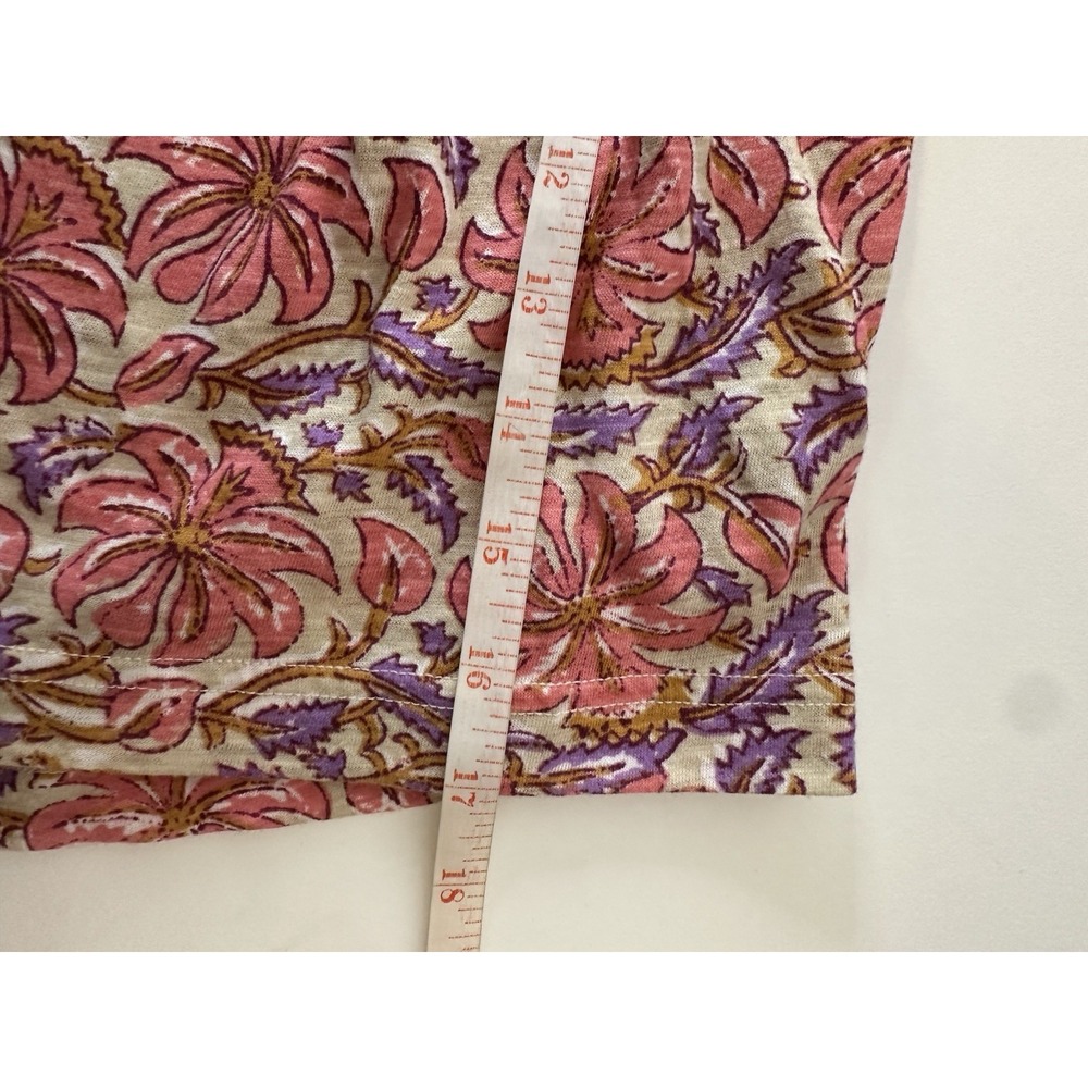 Free People Top Women Médium Floral Crochet Short Sleeve Crop Bohemian‎ Fairy - Picture 9 of 11